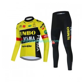 Set Langarmtrikot + Radhose Lange 2022 Team Jumbo-Visma Damen N001